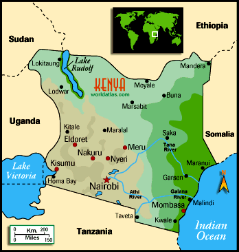 Kenya's hoofdstad is NAIROBI, waar de Witte Paters een opleidingshuis hebben. En een Prokuur, waar Rini woont en werkt.